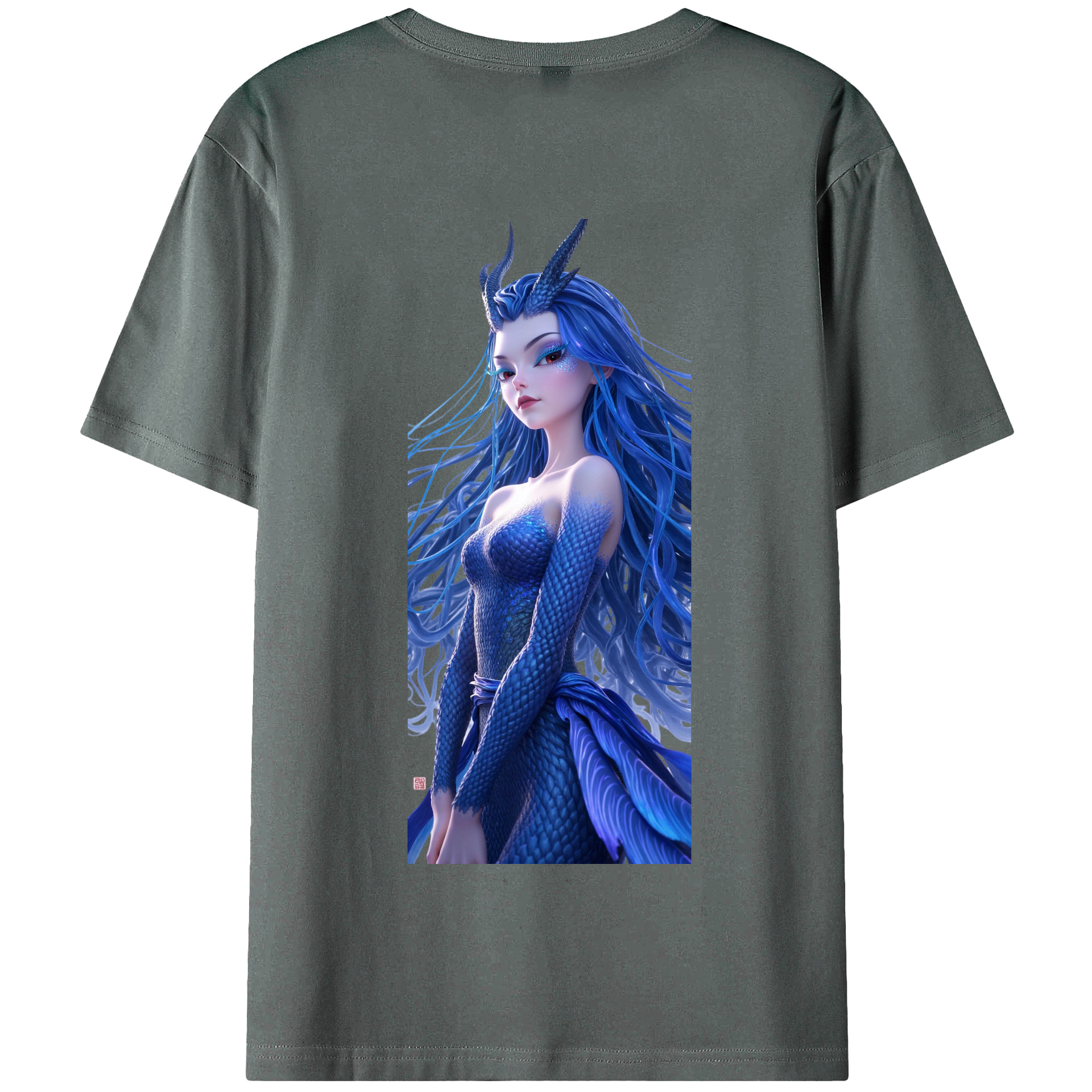 （画像用） Ne Zha 2 ナタ 魔童の大暴れ 綿100％半袖Tシャツ（背面プリント）